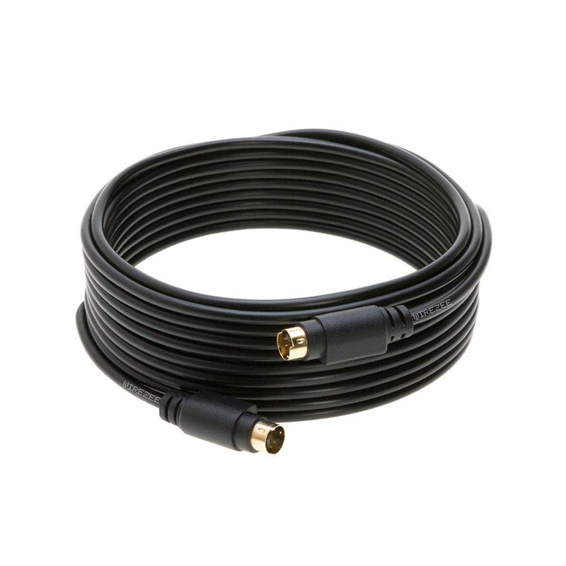 WireZee S-Video Cable 4 Pin Male 75 Ohm Patch Cord for DVD HDTV (25FT) - Image 1